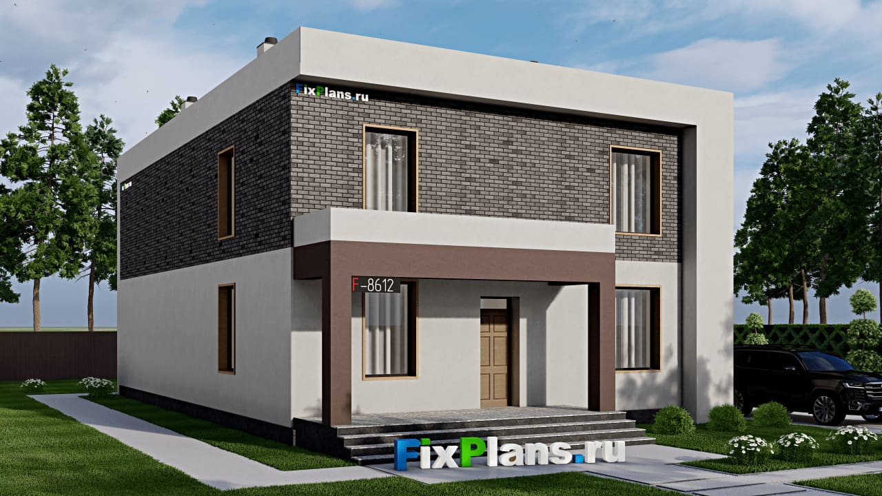 Двухэтажный дом F-8612 — фасад