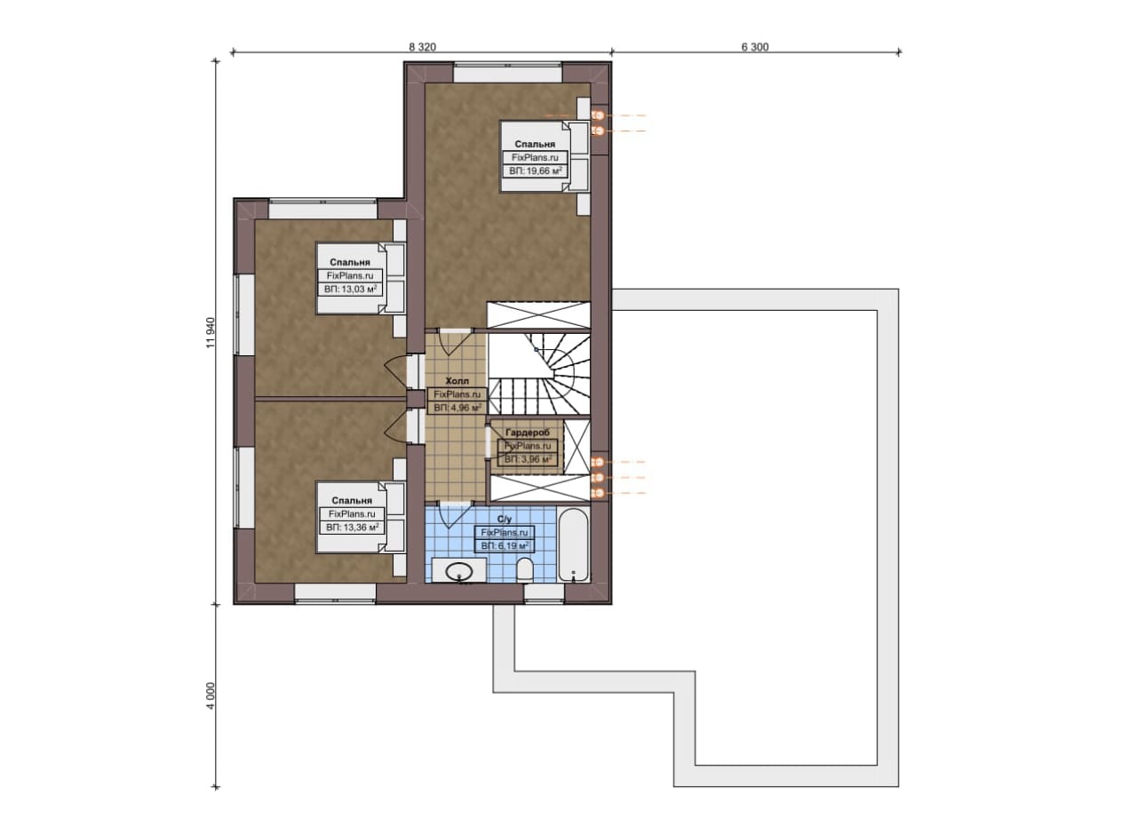 План 2 этажа — проект F-8108