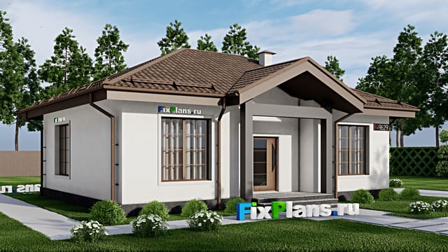 Одноэтажный дом F-9629