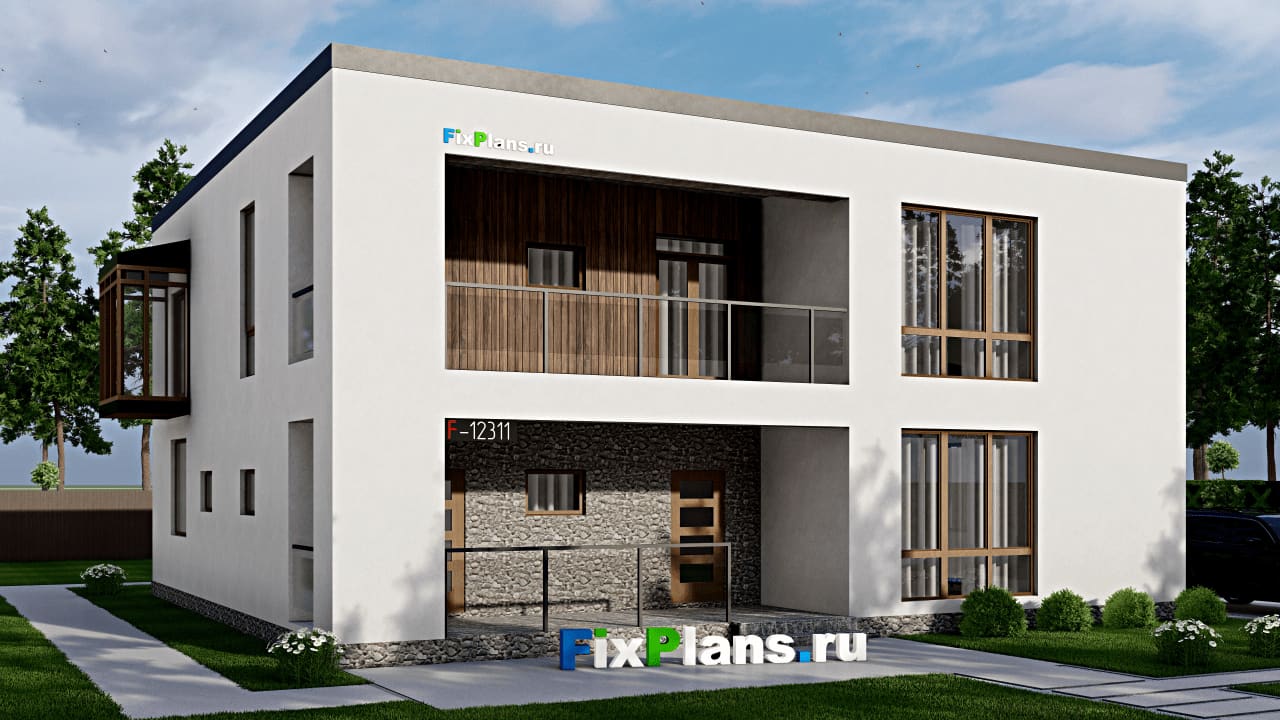Двухэтажный дом F-12311 — фасад