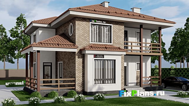 Двухэтажный дом F-8684